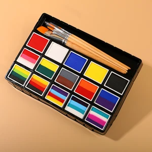 Festival Art case 6 Colors Neon Make up Kids Face Painting Kit Professional Water Based Face Body Paint Palette