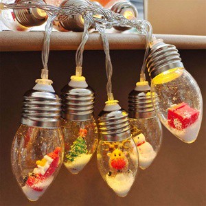Wholesale Warm White Christmas Tree Lights Led String Snowman Santa for Home Party Decorations Xmas Tree LED Light