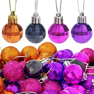 New Arrival Wholesale Hot Sale 24 Pieces Holiday Halloween Small Square Ball Decorations Pendant Set Box