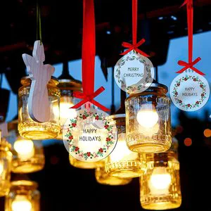 Blank Clear Acrylic Festival Decoration Wholesale Round Design Elegant Party Ornaments Hot Selling Christmas Ornaments