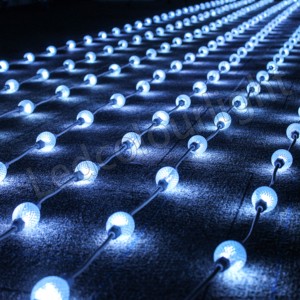 Outdoor Christmas Tree Light Pixel LED RGB WS2811 Crystal 35mm LED Curtain Pixel Ball Light