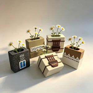Resin Crafts Middle East Saudi Arabia Creative Water-Addable Flower Arrangement Travel Souvenir Creative Magnetic Fridge Magnet