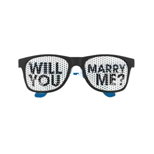Promotional Plastic Party Pinhole Sunglasses with Printed Design UV400 Protection & Customizable Colors