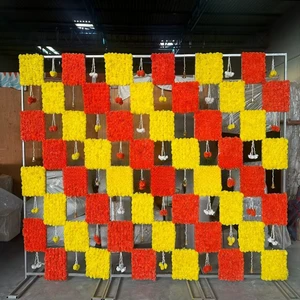 Flowers Wedding Decor Flowerwall Artificial Panel Decoration Custom Floral Ganda Backdrops Events Flower Wall Backdrop