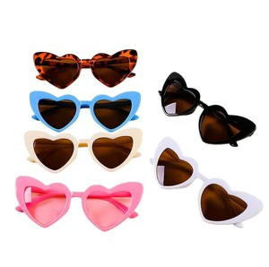 Heart Shaped Sunglasses Retro Colorful Big Frame Sun Glasses Photo Props Bachelorette Party Wedding Decoration Gifts