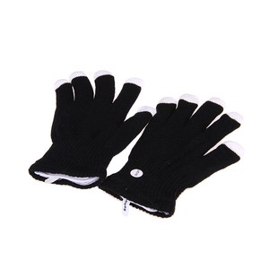Multi-Color LED Light-Up Gloves Flashing Lights Button Batteries Included-Fun Party Performance Novelties for Parties Events