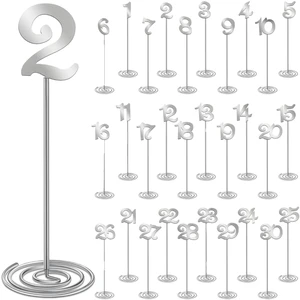 Factory Wholesale 30 Piece Stainless Steel Table Numbers and Place Cards for Weddings and Receptions