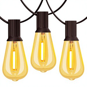 Cross-Border Christmas Decorations 110V/220V US/EU Standard ST38 Plug-In LED Light String IP55 Rating Lantern Style 7.5m-60m