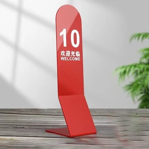 2025 Wholesale Custom Print Portable Acrylic Vertical Table Numbers Holder for Restaurant