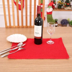 Stylish Red Christmas Placemats New Arrival Table Mats for Home Party & Festival Atmosphere Decoration