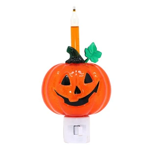 Cross-border American Style Glowing Pumpkin Night Light Halloween Party Atmosphere Decoration Illuminated String Lights Plug-in