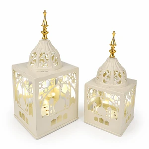 New Eid Mubarak Muslim Festival Party Decor Supplies Led Wind Lantern Ramadan for Home Decorative Lamp Kareem Eid Al-Adha Gifts