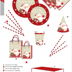 Celebrate Christmas Party Decorations Christmas Party Disposable Tableware Set
