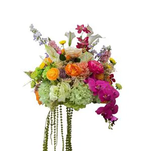 Design High Quality Durable Event Floral Decoration Artificial Flower Wedding Table Centerpiece