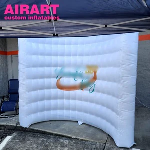 Film Festival Inflatable Giant Booth Wall Prop with logo Printed,white Led Inflatable Background Wall