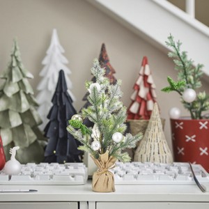 Christmas Trees Decorations Artificial Tabletop Small Trees For Indoor Outdoor Home Village Winter Holiday Decor