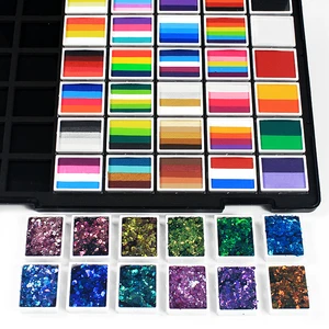 In Stock Professional 42-Colors Body Face Art Paints Long-lasting Water Based Paint Glitter Set Safe For Children Party Festival