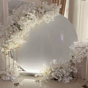 White Acrylic Round Stage 2m Decorative Background Wedding Backdrop for Party Decoration