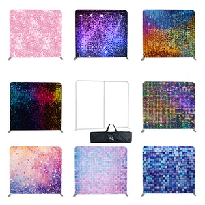 Durable Lightweight 7.6ft & 8ft & 10ft Tension Fabric Pillowcase Photo Booth Backdrop For Wedding & Trade Shows Advertising