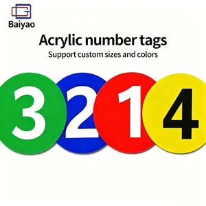Acrylic Number Plates Plastic Digits Machine Station Numbers Equipment Tags Pre-drilled Shelf Signs Table Numbers Locker Labels