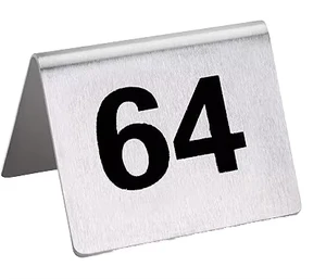Factory Wholesale Silver Stainless Steel House Name Plate 5*5CM Table Oval Durable Digital Number Signs for Restaurant Table