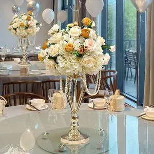 Wedding Centerpieces Table Decorations Flowers Arrangements Artificial Mixed Bouquets With Stand
