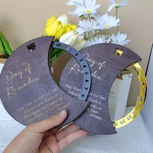 Day of Ramadan Wooden Calendar Muslim Islamic Ramadan Advent Calendar for Ramadan Decoration 2024