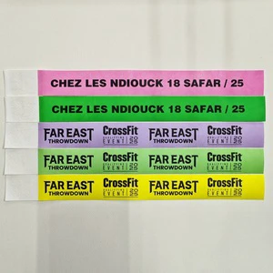 Customized Tyvek Bracelet Disposable Waterproof Tearproof Party Festival Club Event Printing Tyvek Paper Bracelets Wristbands