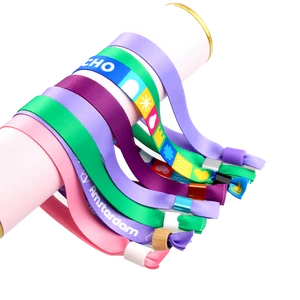Design and Order Your Own Colorful Custom Wristbands Fabric Bracelets With Personalized Message Artwork Parti Event Festival