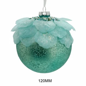 Pastel Hand-Blown Glass Christmas Ornaments Classic Full Color Pink Aqua Finial Ball Holiday Tree Decorations Figure-Shaped Made