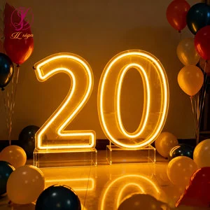 Large Led Marquee Numbers 2Ft 3Ft 4Ft RGB LED Strips Neon Light Iron Wedding Party Mall Shops Hospitals Decoration