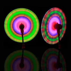 Flash Windmill Light up Rotate Magic Wands Spinning Colorful LED Music Toy Sticks Glow in the Dark Party Favor Supplies