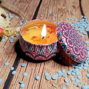 Custom Fragrance Luxury Festival Gift Smokeless Soy Wax Dried Flower Scented Candles