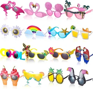 Luau Party Sunglasses Funny Hawaiian Glasses Tropical Fancy Dress Props Fun Summer Beach Themed Party Birthday Decor Various