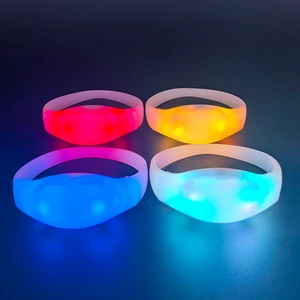 Hot Selling 15-Color LED Flashing Soft Wristband with 4-6 Hours Battery Life for Concerts Festivals & Parties-ROMANCE Style