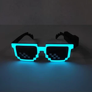 Glow Glasses Party Light up Mosaic LED Glasses EL Sunglasses for Wedding Birthday Party Festival Gift