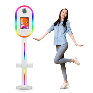 Portable Lightweight Metal Photo Booth Shell for iPad and Surface Pro 10.2 to 13 Inch Adjustable Angle