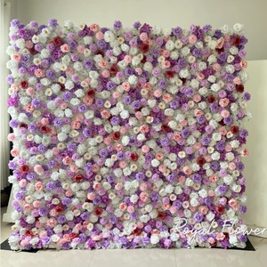 Decorative Wall Flower Peony Silk Roses Birthday Backdrop Wedding Decoration Backdrop for Event Stage