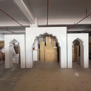 SMS White 3pcs Wedding 8ft Arch Stand Events Backdrop Stage Decoration Acrylic Party Background Ceremony Decor Props