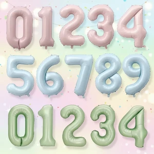Baby Blue/Pink/Green Digital Aluminum Film Balloons Wholesale Party Decoration 1pc 40 Digital Balloons For Baby Birthday Parties