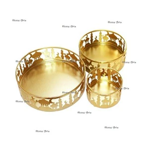 Set Of 3 Different Size Ramadan Serving Tray Fabulous Design Round Shape Ramadan Food Tray At Cheapest Price