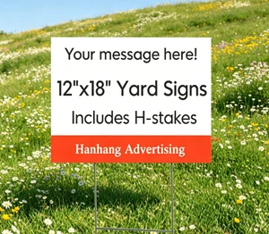 Hot Selling Exquisite Waterproof and Durable Anti UV Yard Sign With H-pole Double-printing Custom Design for Decorating Event