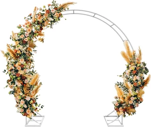 Background Frame Party Ring Round Balloon Double Metal Arch Backdrop Stand for Wedding