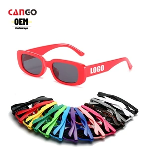 Hot Selling Classic Retro Vintage Small Square Women Frame Metal Hinge Rectangle Plastic Party Sunglasses