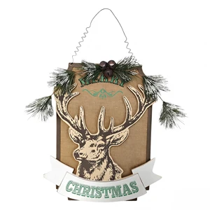 Factory Wholesale Wooden Christmas Elk Ornaments Hanging Ornaments With Different Styles