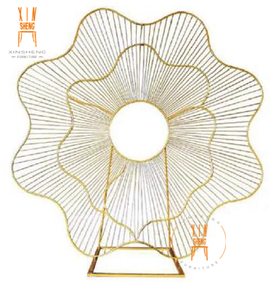 Led Art Iron Large Flower Event Wedding Decoration Lighted Wedding Stage Backdrop