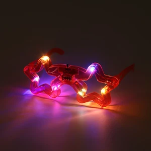 Wholesale LED 6-Light Glasses Customizable Colors Battery Operated Rave Gear Nightclub Decor Valentine's Day Graduation Ready