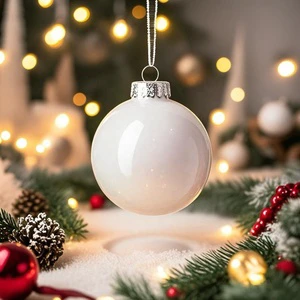 Factory Price White Pearl Light Christmas Ball Wholesale Plastic Decorative Tree Balls Luxury Xmas Bauble Adornos De Navidad