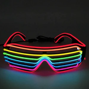 Party Supply Multi-colors LED Shutter Glasses,Costumes Rave Luminous Eyeglasses