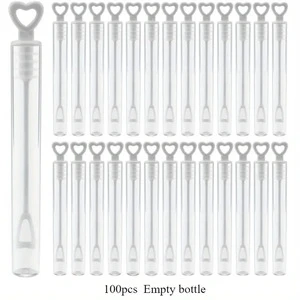Hot Sale Good Quality Heart Bubble Wands Water Soap Bubble Tubes Bubble Stick Toy for Party Wedding